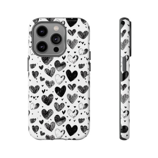 Black and White Heart Phone case